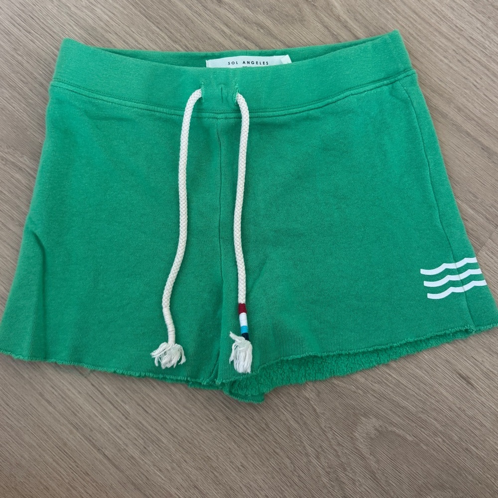 SOL ANGELES Green Cloth Drawstring Shorts Size 10